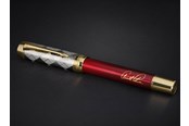 Kirjoitus- ja piirustustarvikkeet - Parker | Arnold Palmer Signature Edition Fountain Pen Red Lacquer with Gold Cap & Trims Medium Solid Gold Nib Black Ink and Convertor - 2204537