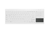 Näppäimistöt - Cherry Medical AK-C7412F - keyboard - compact compact - with touchpad - QWERTY - Pan Nordic - white Input Device - Näppäimistö - Pohjoismainen - Valkoinen - AK-C7412F-GFUS-W/NOR
