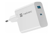 Puhelin - Adapterit & Laturit - Natec Ribera power adapter - GaN - USB 24 pin USB-C - 65 Watt - NUC-2144