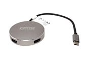 USB hub - Roline - hub - 4 ports USB hub - 4 porttia - USB 3.2 - Harmaa - 14.02.5036