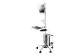 Seinäkiinnitys, AV-kiinnikkeet & AV-kalusteet - Roline cart - for LCD display / keyboard / mouse / CPU - silver - Max - recommended for - 17.03.1174