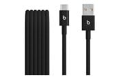 USB kaapelit - Apple Beats USB-A to USB-C Woven Cable (1.5 m / 5 ft.) – Bolt Black - MDGG4ZM/A