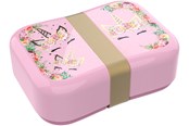 Lisätarvikkeet kouluun - Euromic UNICORN FLOWERS lunch box w/strap 18 x 13 x 6 cm - 090208727-21000346