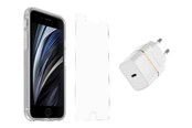 Puhelin - Kannet ja kotelot - OtterBox KIT Apple iPhone SE (3rd/2nd gen)/8/7 (React Clear/Trusted Glass/EU USB-C Wall Charger 20W - white) - 78-80516