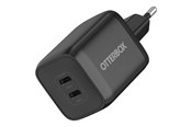 Puhelin - Adapterit & Laturit - OtterBox Standard EU Wall Charger 65W GaN - 1X USB-C 45W + 1X USB-C 20W USB-PD - black - 78-81342