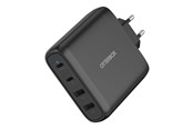 Puhelin - Adapterit & Laturit - OtterBox Standard EU Wall Charger 100W GaN - 2X USB-C + 2X USB-A USB-PD - black - 78-81343