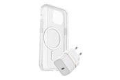 Puhelin - Kannet ja kotelot - OtterBox KIT Apple iPhone 16 Pro (Symmetry Clear MagSafe / Premium Glass / EU USB-C Wall Charger 30W - white) - 78-81432