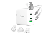 Puhelin - Adapterit & Laturit - j5create 65W GaN USB-C 3-Port Traveler Charger - JUP3565CV-N
