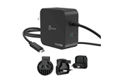 Puhelin - Adapterit & Laturit - j5create 102W GaN PD USB-C 2-Port Charger with Changeable AC Plugs - JUP25102V-N
