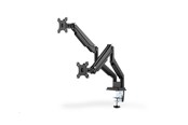 Näytön kiinnitys - DIGITUS DA-90395 stand - adjustable dual arms - for 2 LCD displays - matte black - DA-90395