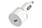 Puhelin - Adapterit & Laturit - OtterBox Car Charger Bundle USB C 18W USB PD + USB C-Lightning Cable 1M White - 78-52697