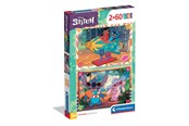 Palapelit - Clementoni Disney Stitch Super Colour Puzzle (2x60) - 24822