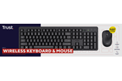 Näppäimistöt - Trust ODY II WL KEYBOARD & MOUSE WHT ND - Näppäimistö ja Hiirisetti - Pohjoismainen - Musta - 25723