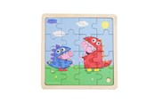 Vauva- ja taaperolelut - Barbo Toys Peppa Pig - Wooden Puzzle - Dino DressUp - 9032