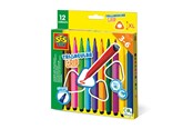 Luovat leikit - SES Creative Triangular Grip Colouring Pens 12 pcs - 14696
