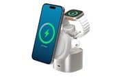 Puhelin - Adapterit & Laturit - ALOGIC PowerPod 4-in-1 Qi2 Fast Wireless Charging Stand - AL41WCPO-WH