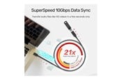 USB kaapelit - Unitek - USB-C extension cable - 24 pin USB-C to 24 pin USB-C - 1 m - C14086BK-1M