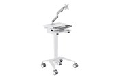 Seinäkiinnitys, AV-kiinnikkeet & AV-kalusteet - Multibrackets M Basic cart - for LCD display / keyboard / mouse / notebook - gas lift arm - white silver - Max 7.5 kg - recommended for - 7350105219580