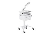 Seinäkiinnitys, AV-kiinnikkeet & AV-kalusteet - Multibrackets M Basic cart - for LCD display / keyboard / mouse / notebook - with drawer gas lift arm - white silver - Max 7.5 kg - recommended for - 7350105219610