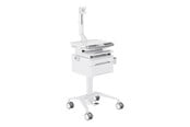 Seinäkiinnitys, AV-kiinnikkeet & AV-kalusteet - Multibrackets M Basic cart - for LCD display / keyboard / mouse / notebook - with drawer fixed arm - white silver - Max 7.5 kg - recommended for - 7350105219627