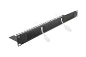 Lisätarvikkeet - DeLOCK Cable Management Brush Strip with Cable Support Plate - 66484