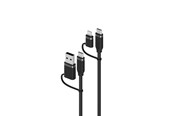 USB kaapelit - ALOGIC 4-in-1 100W Silicone Flexible Cable - 1.5m - ELSI4IN1U2BK1.5