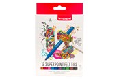 Luovat leikit - Bruynzeel Super Point Felt-Tip Pen Set 12 Colors - 60224212