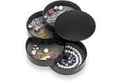 Muut henkilökohtaiset hygieniatuotteet - UNIQ Rotatable Round Jewelry Box with 4 Compartments – Black - 6844-1