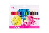 Luovat leikit - Bruynzeel Ecoline Brush Pen Set 15 Colors - 11509023