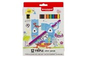 Luovat leikit - Bruynzeel Kids Triple Coloured Pencils Set 12 - 60119012