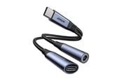 Muut kaapelit - Joyroom 2-in-1 Audio Adapter SY-C02 – USB-C to 3.5mm + USB-C - SY-C02