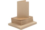 Kirjekuoret & Laatikot - Creativ Company - Cards and Envelopes Beige 50 Sets - 23113