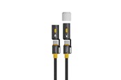 USB kaapelit - 4smarts 3-in-1 USB-C Cable Set Explorer 240W - 1.5 m - 541240