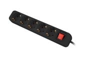 Virtakaapelit (ulkoinen) - Lanberg - power strip - with circuit breaker - 2500 Watt - PS1-05F-0150-BK