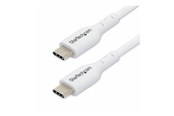 USB kaapelit - StarTech.com 3.3ft (1m) USB-C Charging Cable Charge & Sync 60W (3A) PD USB 2.0 Laptop Charger Cable - White USB C Charging Cord - USB-C cable - 24 pin USB-C to 24 pin USB-C - 1 m - USB2CC1MNCWHE