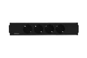 Virtakaapelit (ulkoinen) - Deltaco Power Strip Under-Desk - 4 Outlets - GT-1204
