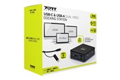 Telakointiasemat - PORT Designs PORT connect USB-C & USB-A Dual Video Docking Station 2 X 2K - 901908-UK