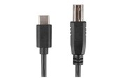 USB kaapelit - Lanberg - USB-C cable - 24 pin USB-C to USB Type B - 1.8 m - CA-USBA-14CC-0018-BK