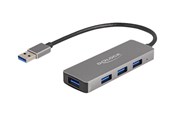 USB hub - DeLOCK USB Type-A Hub - 4 Ports USB hub - 4 porttia - USB 3.2 - Harmaa - 63171