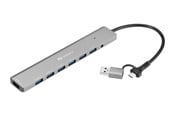 USB hub - Sandberg 7-Port Type-A USB3.0 Hub USB hub - 7 porttia - USB 3.0 - hopea - 136-66