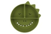 Vauva- ja taaperolelut - Trixie Baby - Silicone Plate with Compartments and Suction Cup - Mr. Dino - 96-439