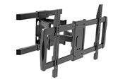 Seinäkiinnitys, AV-kiinnikkeet & AV-kalusteet - TECHLY mounting kit - full-motion dual arm - for curved / flat panel - black - Max 60 kg - recommended for 75" - ICA-PLB-473