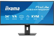 Näyttö - 34" iiyama ProLite XCB3497WQSNP-B1 - 3440x1440 (UWQHD) - 120Hz - VA - 95W USB-C - KVM switch - XCB3497WQSNP-B1