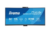 Näyttö - 34" iiyama ProLite XCB3497WQSNPH-B1 - 3440x1440 (UWQHD) - 120Hz - VA - KVM switch - XCB3497WQSNPH-B1