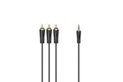 Audiokaapelit - Hama Cable 4pin 3.5mm-3xRCA Gold Black 1.5m - X1122161