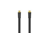 Näyttökaapeli - Hama HDMI Cable Ethernet Flat Black 3m - X1122118