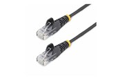 Verkkokaapelit - StarTech.com 5m Black Slim CAT6 Ethernet Cable Snagless 28AWG LSZH - patch cable - 5 m - black - Musta - 5m - N6PAT5MBKS