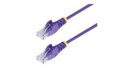 Verkkokaapelit - StarTech.com 5m Purple Slim CAT6 Ethernet Cable Snagless 28AWG LSZH - patch cable - 5 m - purple - Purppura - 5m - N6PAT5MPLS