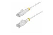 Verkkokaapelit - StarTech.com 50cm White Slim CAT6 Ethernet Cable Snagless 28AWG LSZH - patch cable - 50 cm - white - Valkoinen - 0.5m - N6PAT50CMWHS