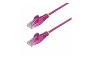 Verkkokaapelit - StarTech.com 2m Pink Slim CAT6 Ethernet Cable Snagless 28AWG LSZH - patch cable - 2 m - pink - Pinkki - 2m - N6PAT200CMPKS